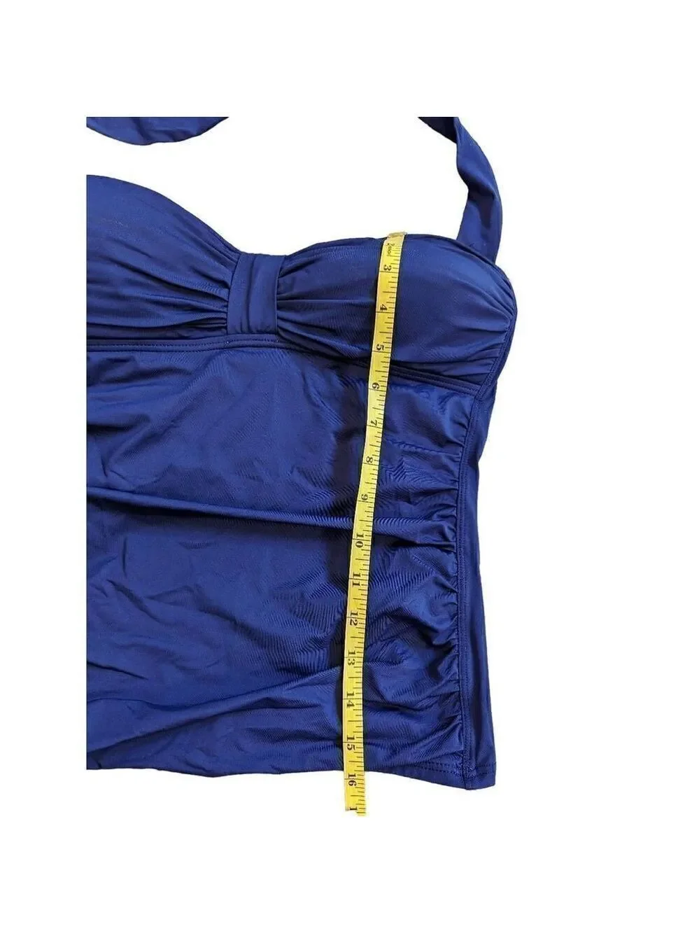Tommy Bahama Women's Blue Tie Neck Tankini Top Size M